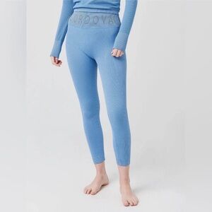 Cordova Light Blue Striped Kids Leggings